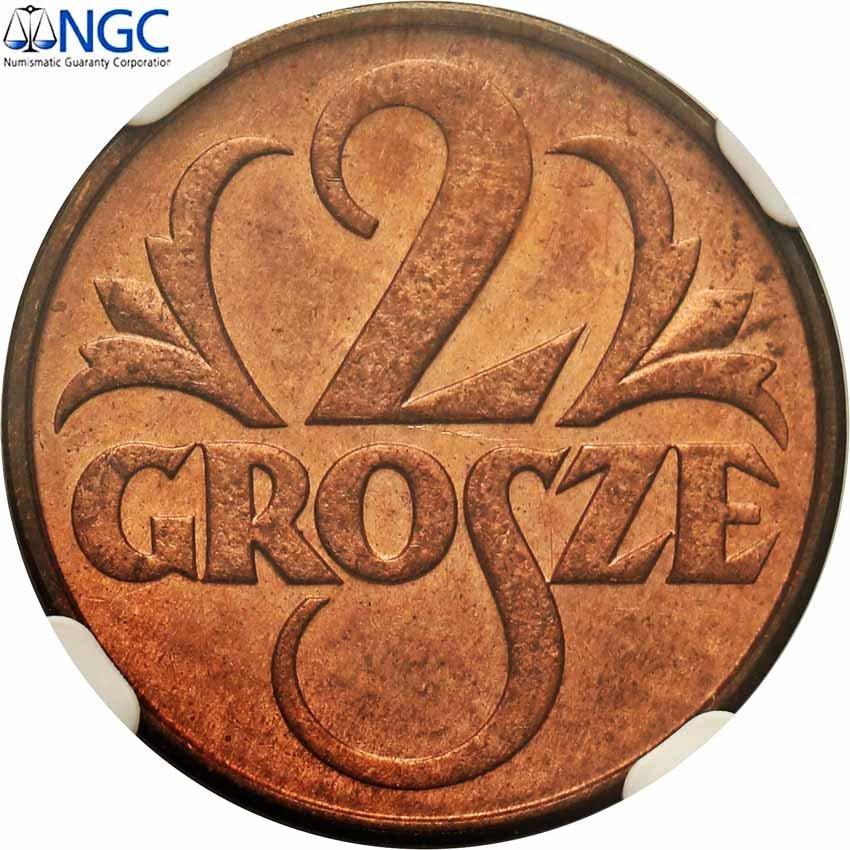 II RP. 2 grosze 1935 NGC MS64 RB